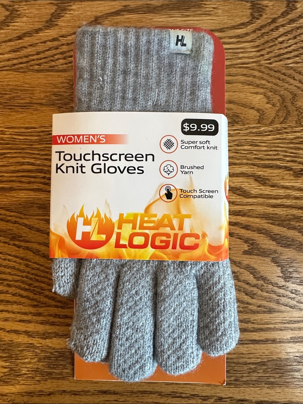 Women's Touchscreen Knit Gloves in Light Gray
